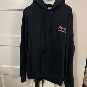Vintage Black Hoodie with logo